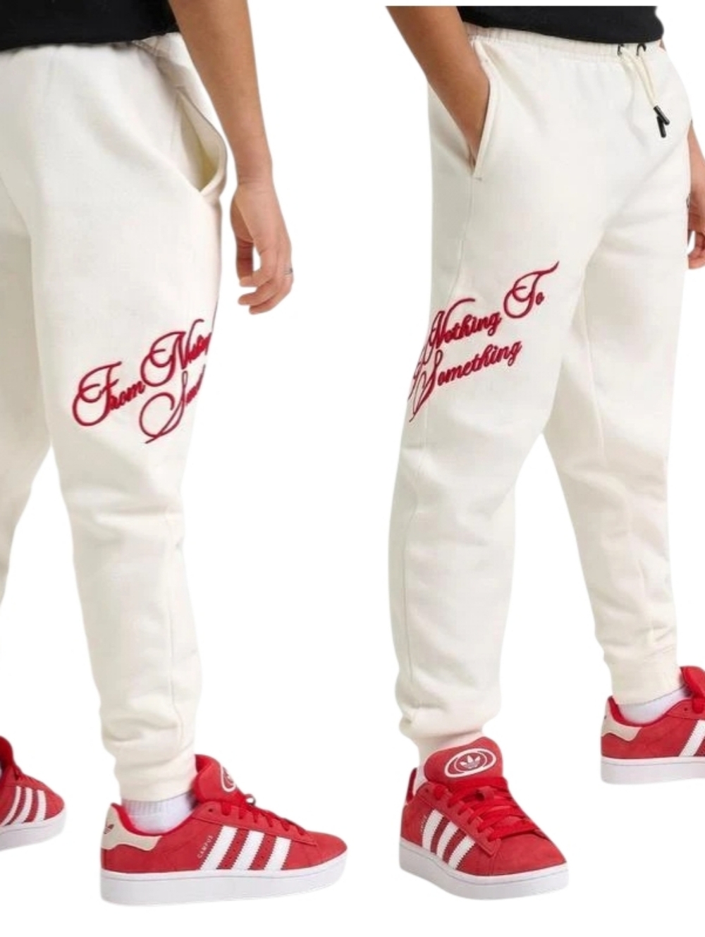Hoodrich Boys Pegasus Jogger Pants White Fleece Sz L 12-13Y Nothing To Something